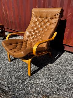  Noboru Nakamura Bentwood Noboru Nakamura Poem Leather Lounge Chair - 4519167