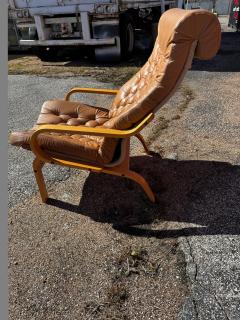  Noboru Nakamura Bentwood Noboru Nakamura Poem Leather Lounge Chair - 4519198