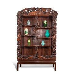  Noguchi of Yokohama A superb Meiji period hard wood display cabinet by Noguchi of Yokahama - 1718917