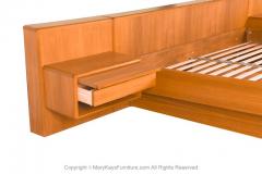  Nordisk Andels Eksport Danish Modern Teak King Platform Bed with Floating Nightstands - 2954246