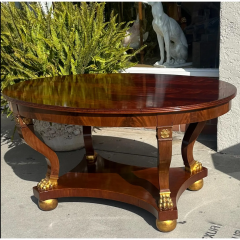  Nordiska Kompaniet A B Nordiska Kompaniet Swedish Regency Giltwood Mahogany Center Table - 4033005