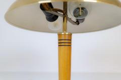  Nordiska Kompaniet Art Deco Brass and Birch Table Lamp Nordiska Kompaniet Sweden 1940s - 2694359