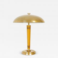  Nordiska Kompaniet Art Deco Brass and Birch Table Lamp Nordiska Kompaniet Sweden 1940s - 2699545