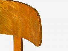  Nordiska Kompaniet Axel Einar Hjorth Rare Birka Chairs Birch Honey Sheepskin Sweden 1930s - 4563622