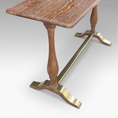  Nordiska Kompaniet Exceptional Pair of Tables in Limed oak with Brass by Nordiska Kompaniet - 3121066