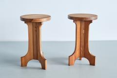  Nordiska Kompaniet Pair of Nordiska Kompaniet Stools Side Tables in Solid Pine Sweden 1940s - 3325581