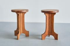  Nordiska Kompaniet Pair of Nordiska Kompaniet Stools Side Tables in Solid Pine Sweden 1940s - 3325582