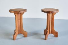  Nordiska Kompaniet Pair of Nordiska Kompaniet Stools Side Tables in Solid Pine Sweden 1940s - 3325583