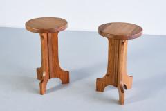  Nordiska Kompaniet Pair of Nordiska Kompaniet Stools Side Tables in Solid Pine Sweden 1940s - 3325585