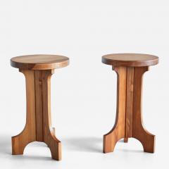  Nordiska Kompaniet Pair of Nordiska Kompaniet Stools Side Tables in Solid Pine Sweden 1940s - 3330920