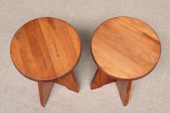  Nordiska Kompaniet Pair of Nordiska Kompaniet Stools Side Tables in Solid Pine Sweden 1940s - 4239108