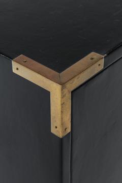  Nordiska Kompaniet Rare Freestanding Bureau in Brass and Leather by Ove Feuk 1960s - 4564959