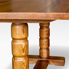  Nordiska Kompaniet Rare Table with Coined Legs in Solid Pine by Axel Einar Hjorth - 2795917