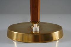  Nordiska Kompaniet Swedish Modern Table Lamp in Brass and Oak by Nordiska Kompaniet NK  - 2839525