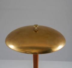  Nordiska Kompaniet Swedish Modern Table Lamp in Brass and Oak by Nordiska Kompaniet NK  - 2839535