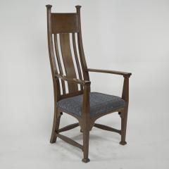  Norman Stacey Norman Stacey attributed An Arts Crafts Walnut High Armchair - 4185775