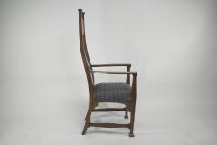  Norman Stacey Norman Stacey attributed An Arts Crafts Walnut High Armchair - 4185777