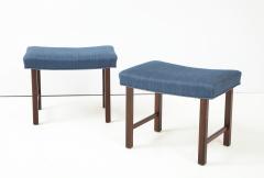  Normina A S M belsnedkerier Pair of Danish Rosewood Stools by Normina circa 1950s - 1123870