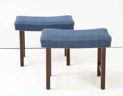  Normina A S M belsnedkerier Pair of Danish Rosewood Stools by Normina circa 1950s - 1123871