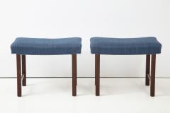  Normina A S M belsnedkerier Pair of Danish Rosewood Stools by Normina circa 1950s - 1123872