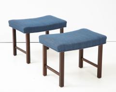  Normina A S M belsnedkerier Pair of Danish Rosewood Stools by Normina circa 1950s - 1123873