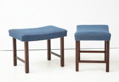  Normina A S M belsnedkerier Pair of Danish Rosewood Stools by Normina circa 1950s - 1123874