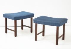  Normina A S M belsnedkerier Pair of Danish Rosewood Stools by Normina circa 1950s - 1123875