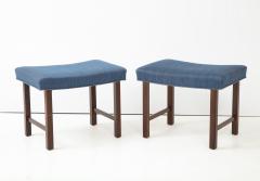  Normina A S M belsnedkerier Pair of Danish Rosewood Stools by Normina circa 1950s - 1123877