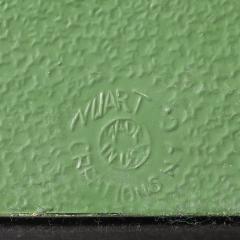  Nuart Creations Pair of Green Enameled Double Greyhound Bookends signed Nuart Creations - 4438743