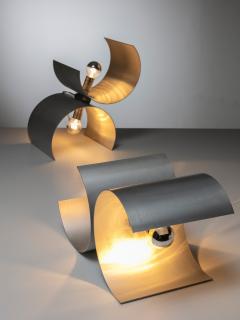  Nucleo Rare Pair of Aluminum Table Lamps by Nucleo Sormani - 4726939