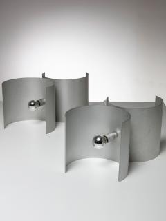  Nucleo Rare Pair of Aluminum Table Lamps by Nucleo Sormani - 4726942