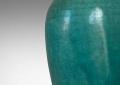  Nylund Krebs Art Deco Functionalist Table Lamp in Turquoise Glaze by Nylund Krebs - 3711265