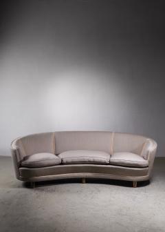  O H Sj grens M belfabrik Large O H Sj gren curved sofa Sweden - 2795499