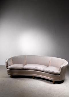  O H Sj grens M belfabrik Large O H Sj gren curved sofa Sweden - 2795500