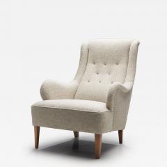  O H Sj grens M belfabrik Oskar Armchair by Carl Malmsten for O H Sj gren Sweden 1930s - 4247180