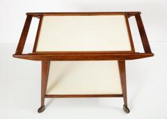  OCA Mid Century Modern Brazilian Tea Cart in Hardwood and Formica by OCA 1950s - 1227652