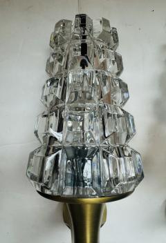  OTHR Pair of 1970s French Crystal Othr Mid Century Wall Lamps - 3871492