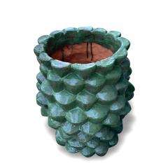  Oak Design Studios PALMAE GRASSGREEN Enameled terracotta garden pot - 1434373
