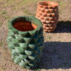  Oak Design Studios PALMAE GRASSGREEN Enameled terracotta garden pot - 1434377
