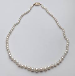  Oakes Studio American Arts Crafts Period Pearl Necklace w Gold Clasp by The Oakes Studios - 536139