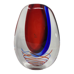  Oball Sommerso Spirale Murano Glass Vase - 2590031