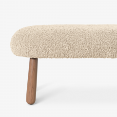  Object Refinery Wooly Bench in Natural Faux Lambswool Walnut by Object Refinery - 2702953