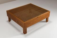  Officina Rivadossi Officina Rivadossi Coffee Table in Slavonian Oak Italy 1980s - 4321801