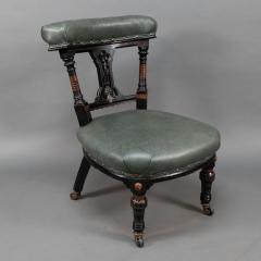  Ogdens Of Manchester Ogdens Of Manchester An Aesthetic Movement Ebonized Parcel Gilt Nursing Chair - 4185781