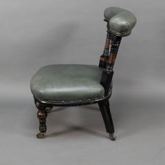  Ogdens Of Manchester Ogdens Of Manchester An Aesthetic Movement Ebonized Parcel Gilt Nursing Chair - 4185784