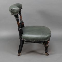  Ogdens Of Manchester Ogdens Of Manchester An Aesthetic Movement Ebonized Parcel Gilt Nursing Chair - 4185785