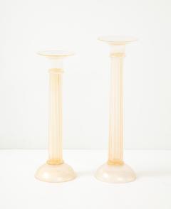  Oggetti Oggetti Italy Large Pair Of Murano Glass Candle Holders - 3300597