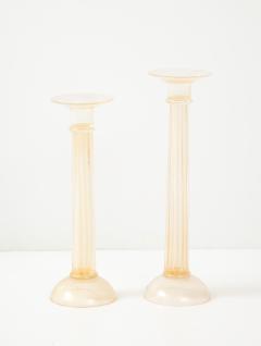  Oggetti Oggetti Italy Large Pair Of Murano Glass Candle Holders - 3300598