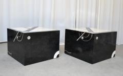  Oggetti Pair of Postmodern Tessellated Stone Side Tables - 609796