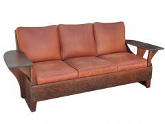  Old Hickory Furniture Co Hickory 1930 s Paddle Arm Sofa w - 1031545